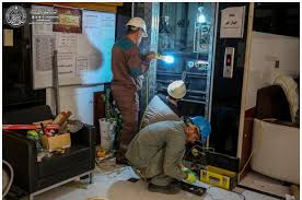 مهندسي الصيانة يُجرُون فحص لكشف الاعطال